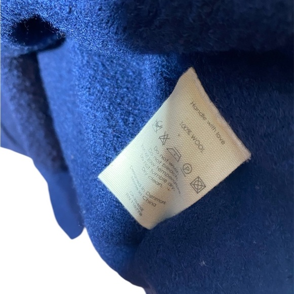 Anthropologie by gro Abrahamson navy boiled wool button jacket size S - Picture 7 of 10